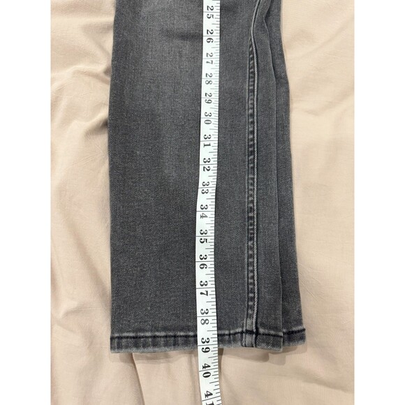 Everlane Womens 27 Regular Gray Denim Stretch The High Rise Straight Jeans Zip - Picture 5 of 10